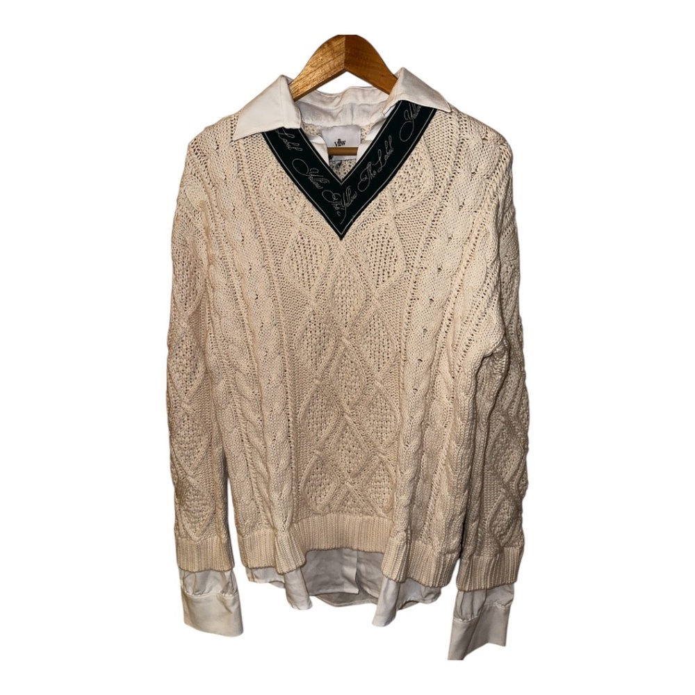 Cable Knit Cream Sweater